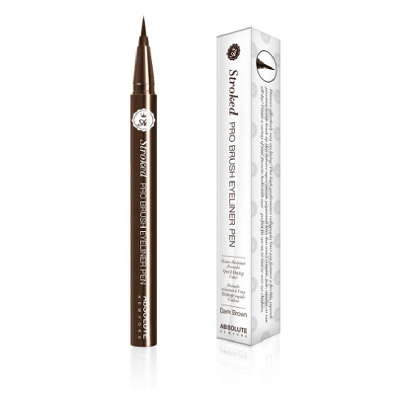 ABSOLUTE Stroked Pro Brush Eyeliner Pen – Dark Brown
