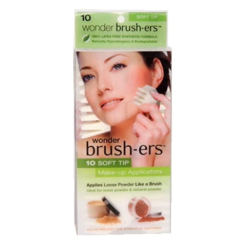 Wonder Brush-ers Make-up Applicators – 10 Soft Tip – White