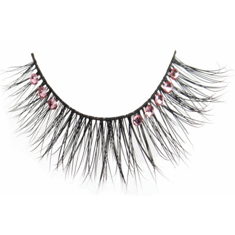 FLUTTER Real Mink Fur Crystal Lashes – Anne Pink Crystals