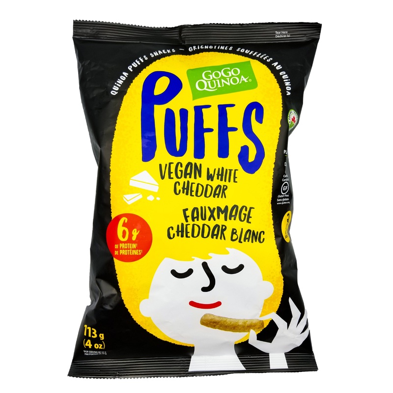 Gogo Qunioa Organic Puffs Snack – Vegan White Cheddar (113g)