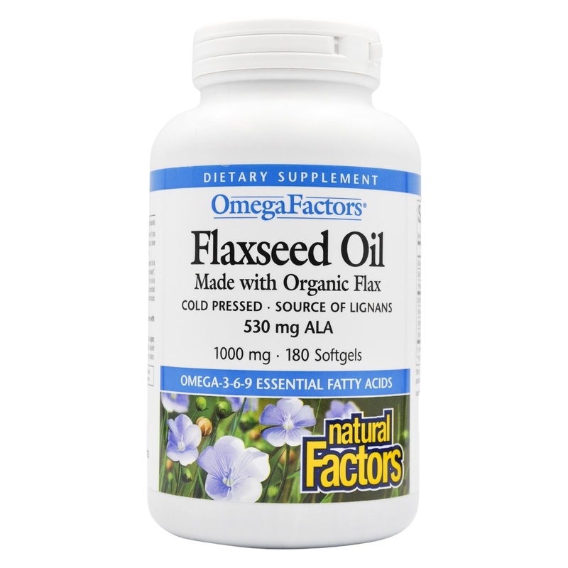 Natural Factors Organic Flaxseed Oil 1000mg (180 caps)
