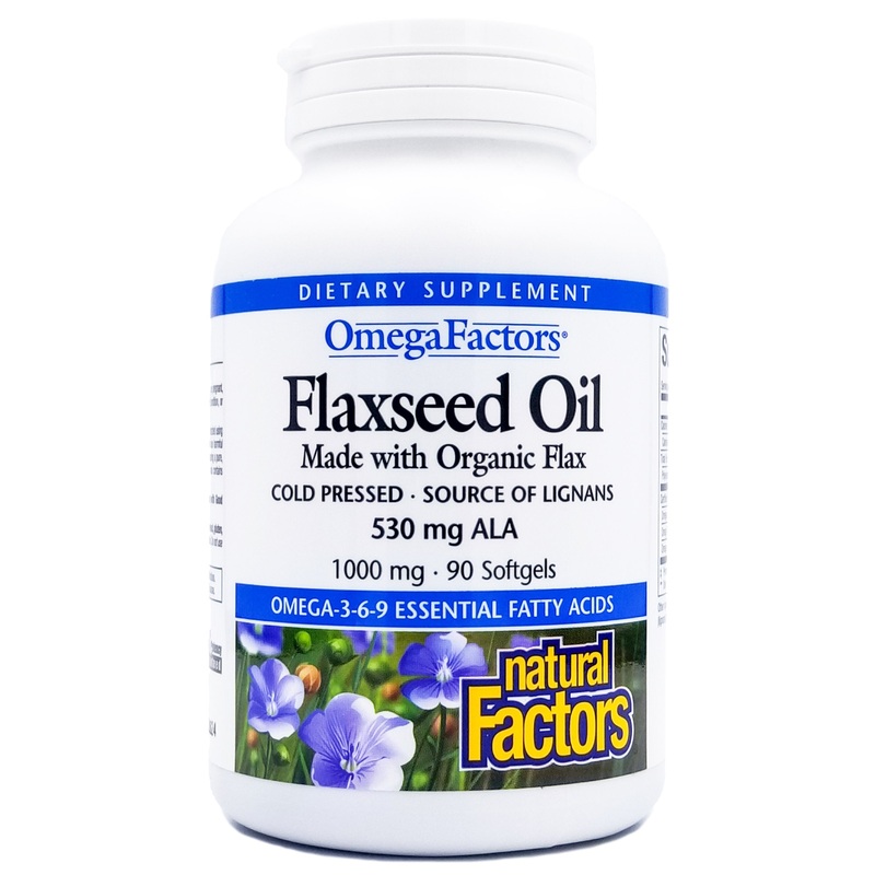 Natural Factors Organic Flaxseed Oil 1000mg (90 softgels)