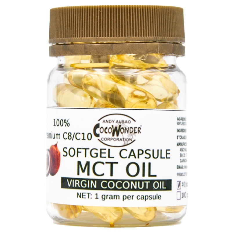 CocoWonder Organic Coconut MCT Oil Encapsulated 1000mg (40 caps)