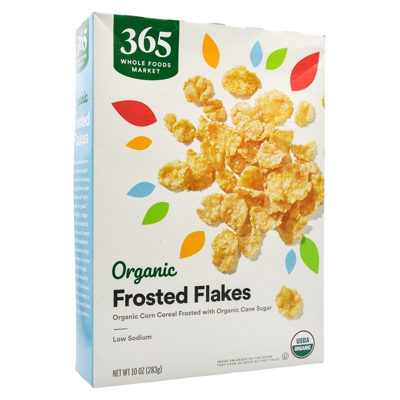 365 Organic Frosted Flakes Corn Cereal Frosted with Organic Cane Sugar (283g)