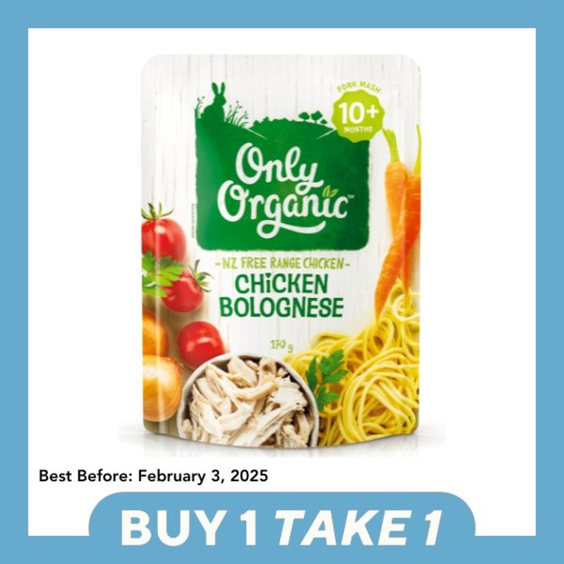 [B1T1] Only Organic Baby Food 10+ months – Chicken Bolognese (170g)