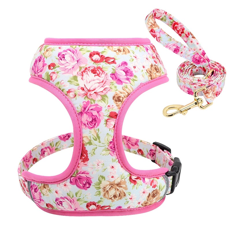 Floresta Pink Harness & Leash Set
