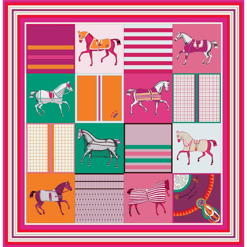 Adrina Silk Scarf Rose / 90cm