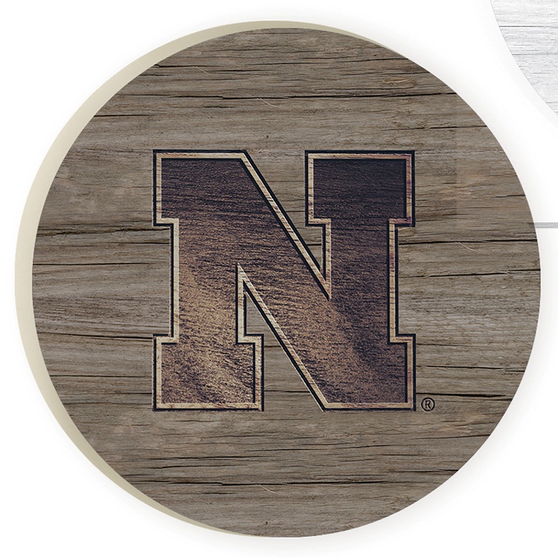 Nebraska Huskers Woodgrain Car Coaster