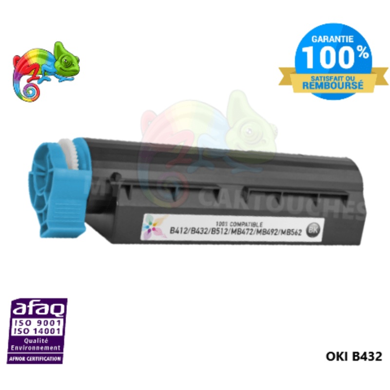 Oki B 432 – Toner Compatible pour OKI B432 Noir (45807111)
