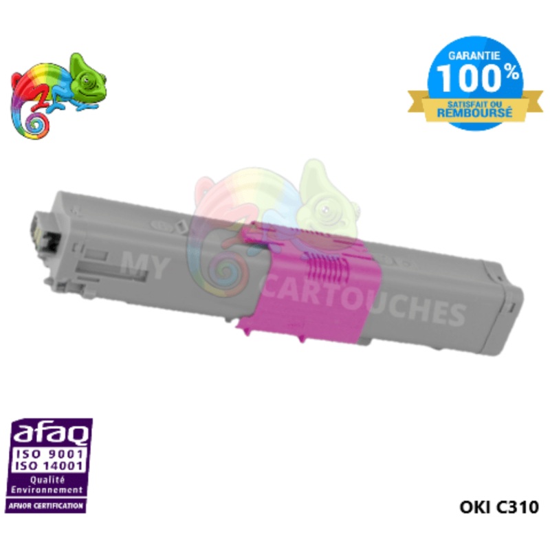 Toner Compatible  Pour OKI C 310 Magenta ( 44469705 )