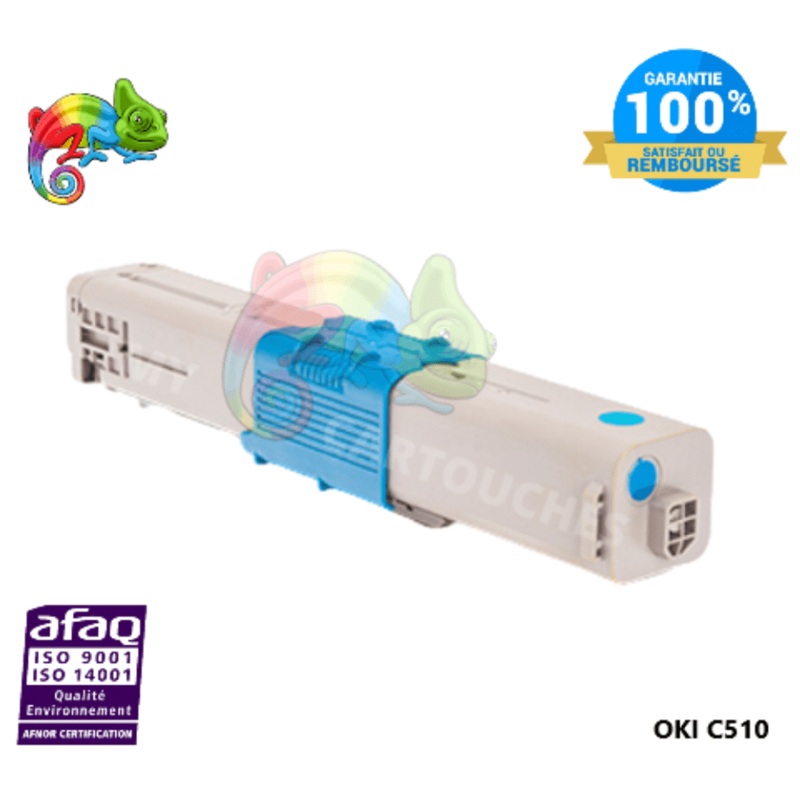 Toner Compatible  Pour OKI C 510 cyan ( 444698724 )