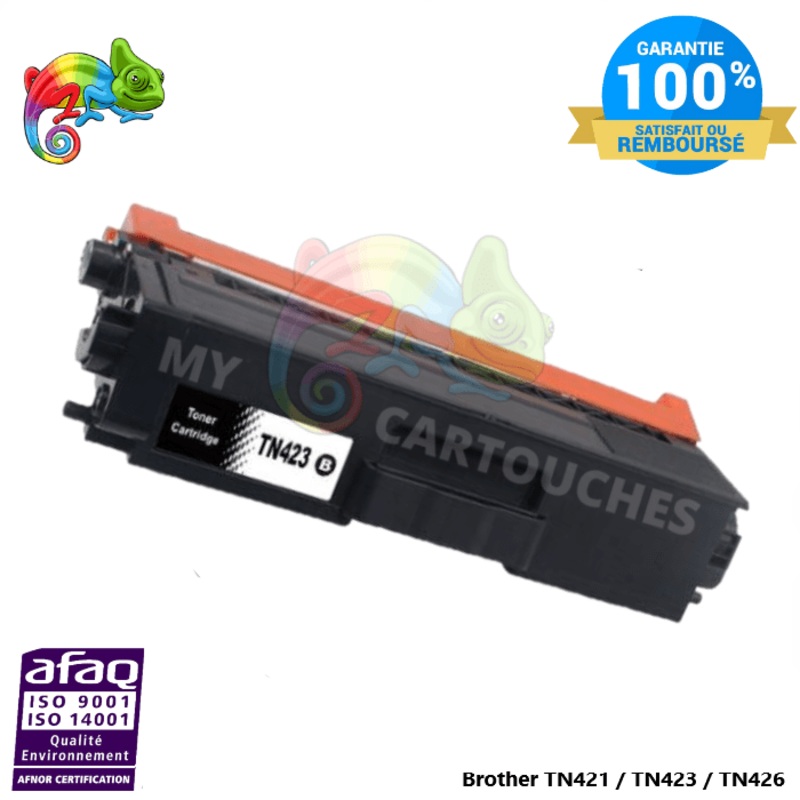 Toner Laser  Brother TN 421/423  noir  Compatible