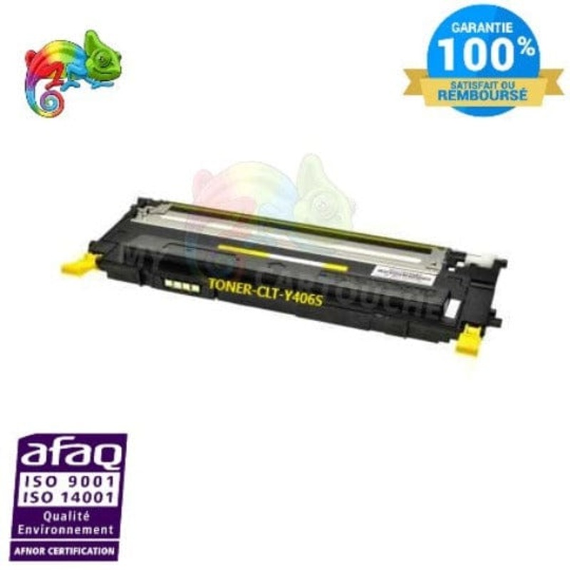 Toner laser Samsung CLT-Y406 Jaune Compatible