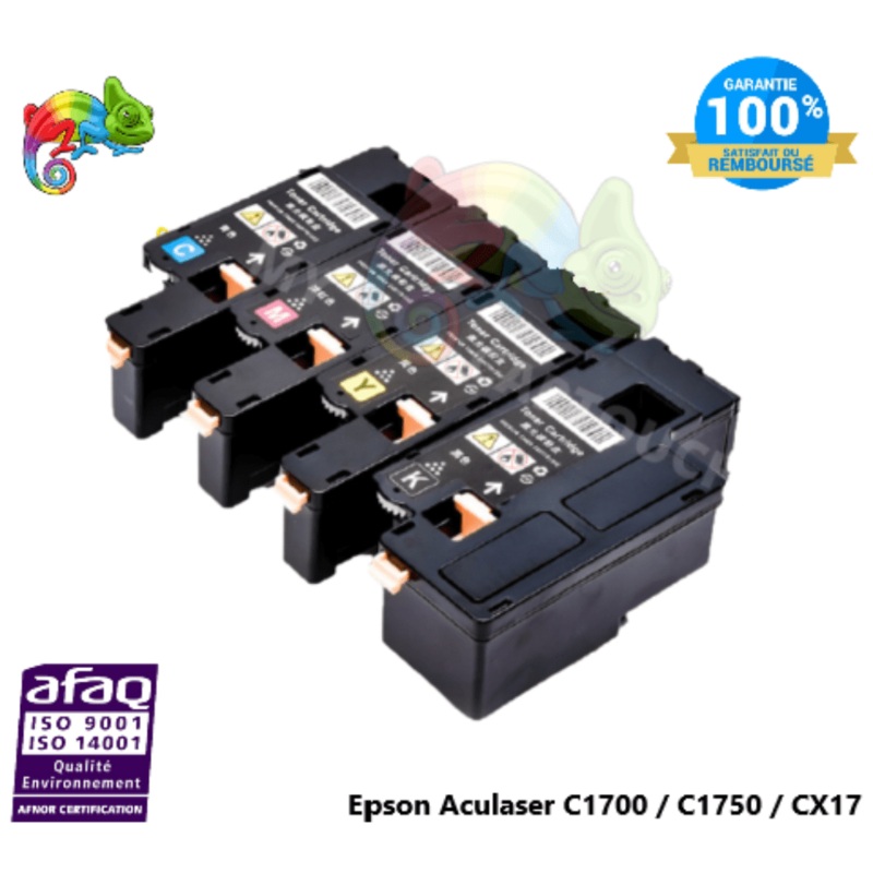 Pack de 4 Toner lasers Epson Aculaser C1700 – CX17