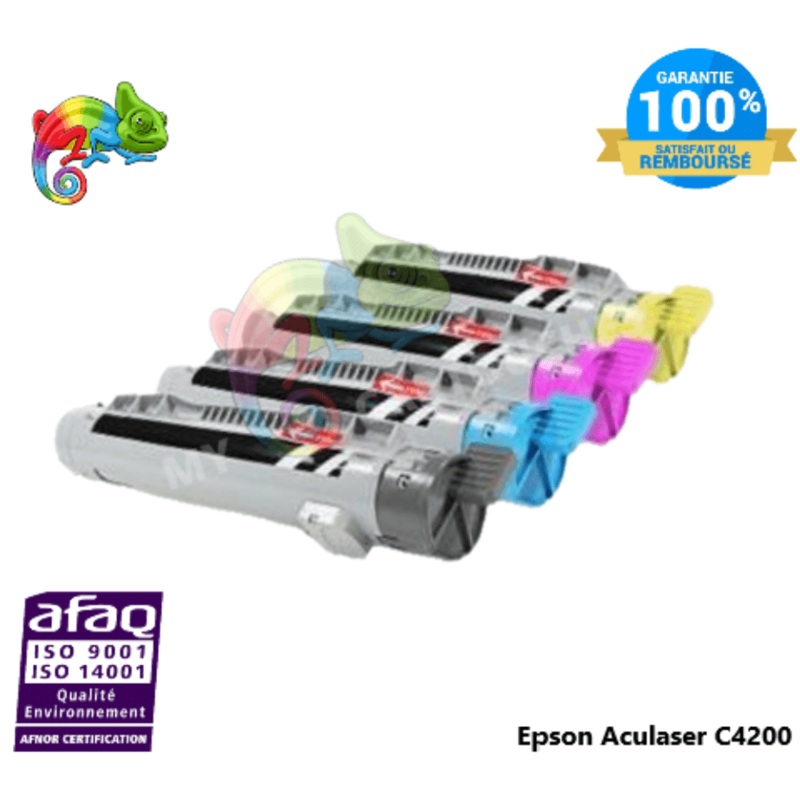 Pack de 4 Toner lasers Epson Aculaser C4200  Compatibles