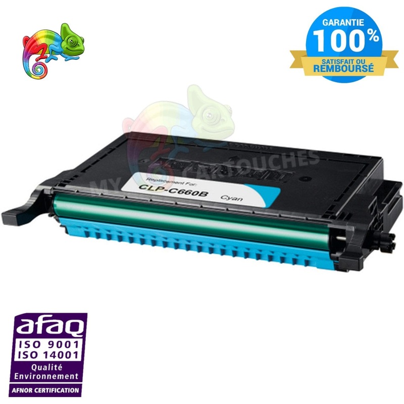 Toner laser Samsung CLP-C660 Cyan Compatible
