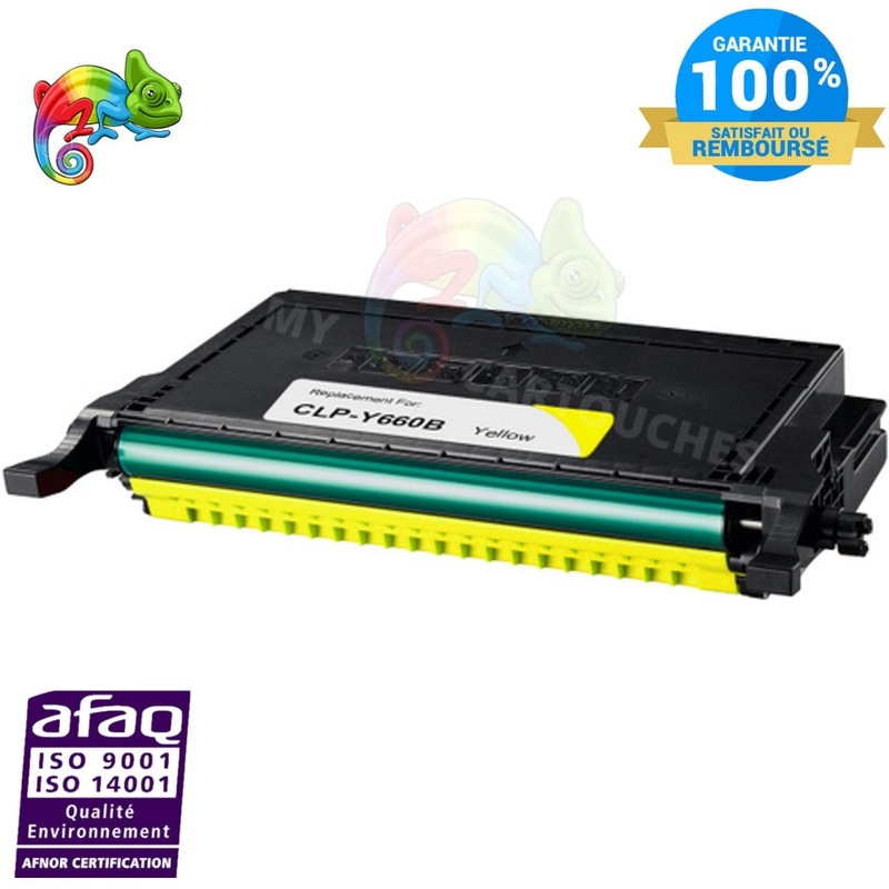 TONER LASER SAMSUNG CLP-Y660 jaune Compatible