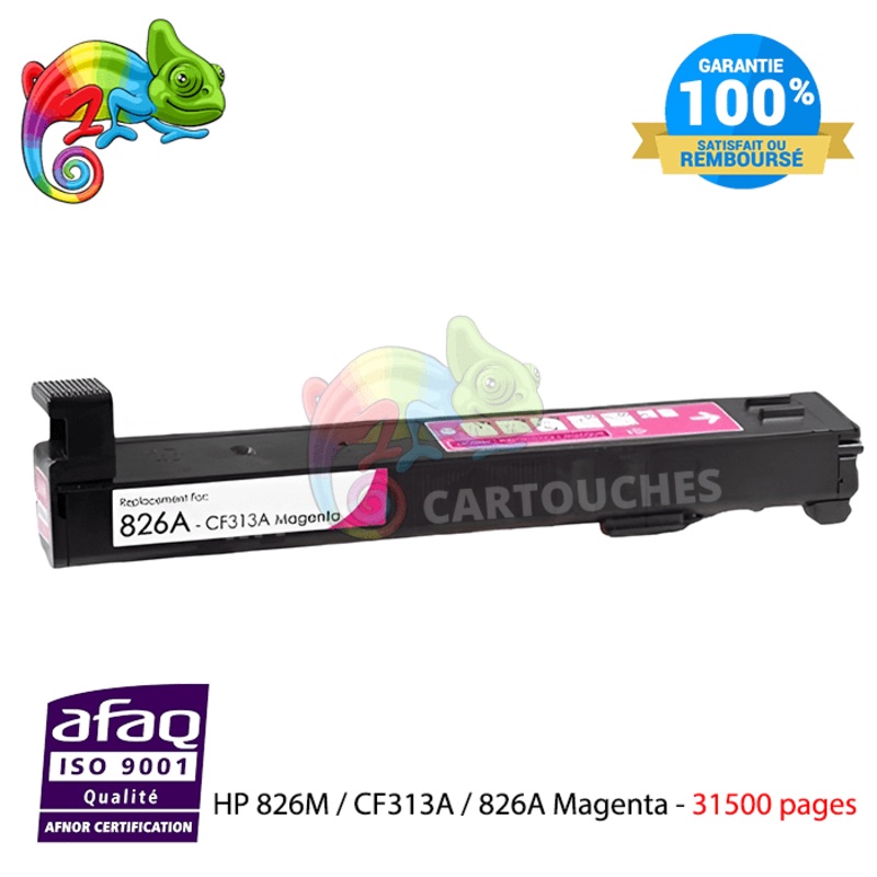 Toner Laser Pour HP CF313A 826A Magenta – 35100 Pages