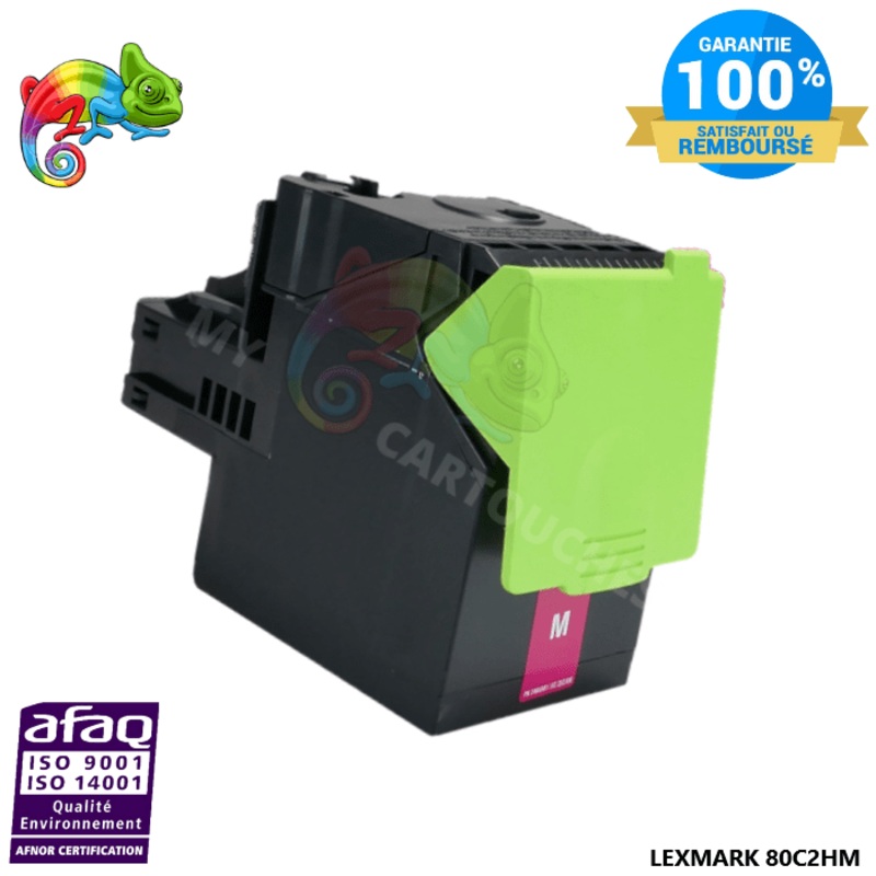 Toner Magenta Lexmark pour CX410 / CX510 compatible 80C2HM0 / 80C2HME / 802HM
