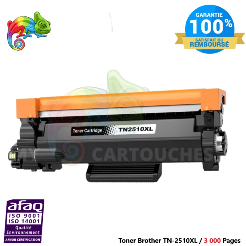 Toner Laser Pour Brother TN-2510 XL Noir compatible – 3000 pages