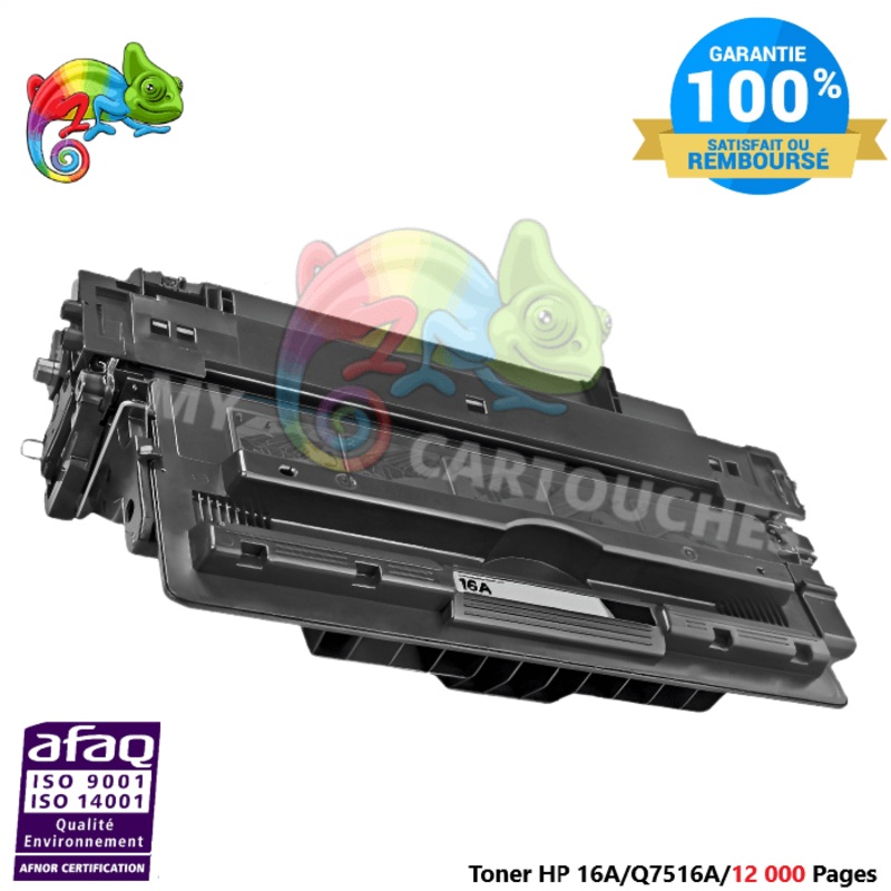 Toner Laser Pour HP 16A Noir – HP (Q7516A) Compatible