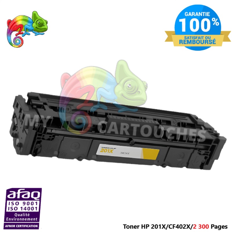 Toner Laser Pour HP 201X Yellow Toner laser HP  CF402X (A) Compatible