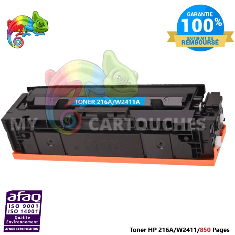 Toner Laser Pour HP 216A Cyan  Toner laser HP  (W2411A) Compatible