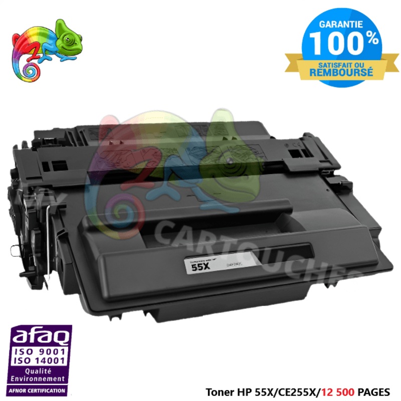 TONER LASER Pour HP 55X  Noir Toner HP (CE255X) compatible