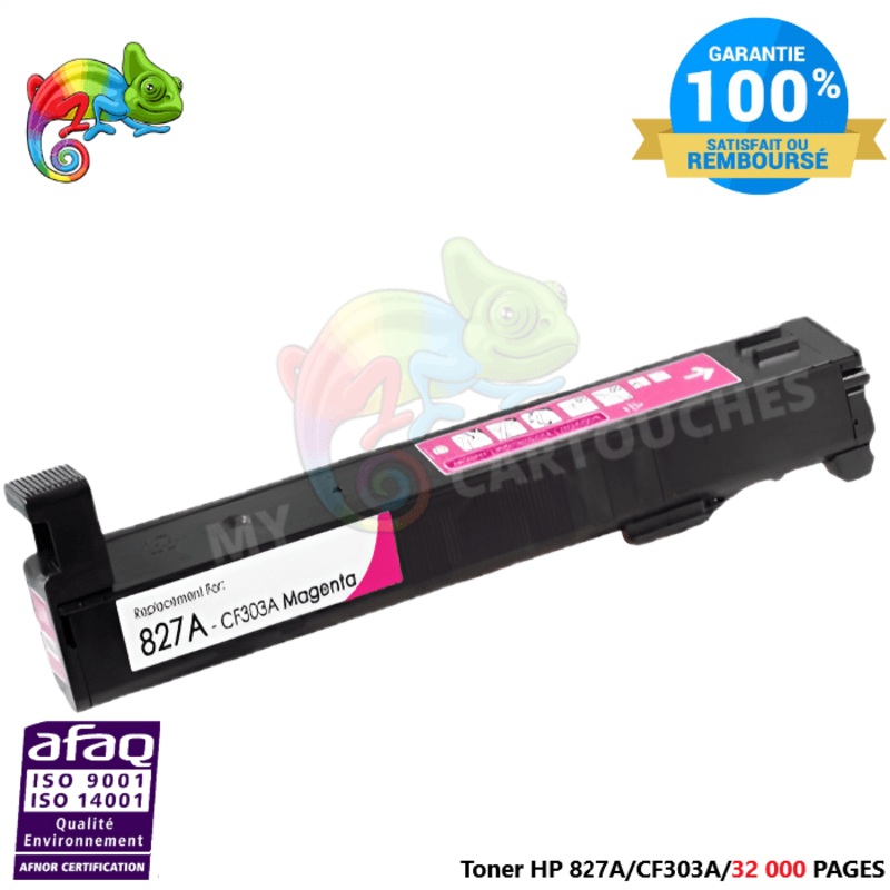 Toner Laser Pour  HP 827A  Magenta Toner laser HP (CF303A) Compatible