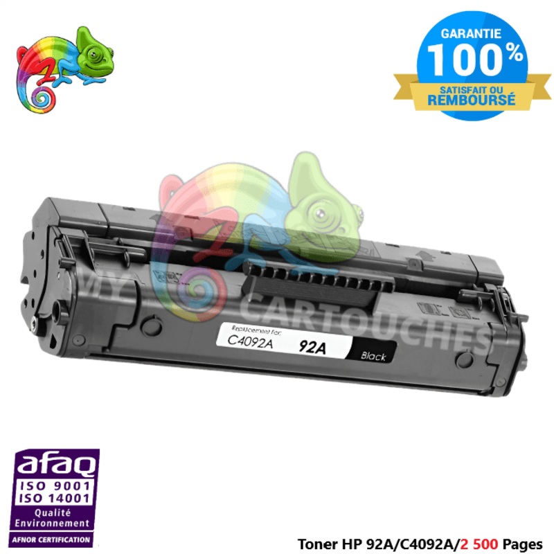 Toner Laser Pour  HP 92A  Noir Toner laser HP (C4092A) Compatible