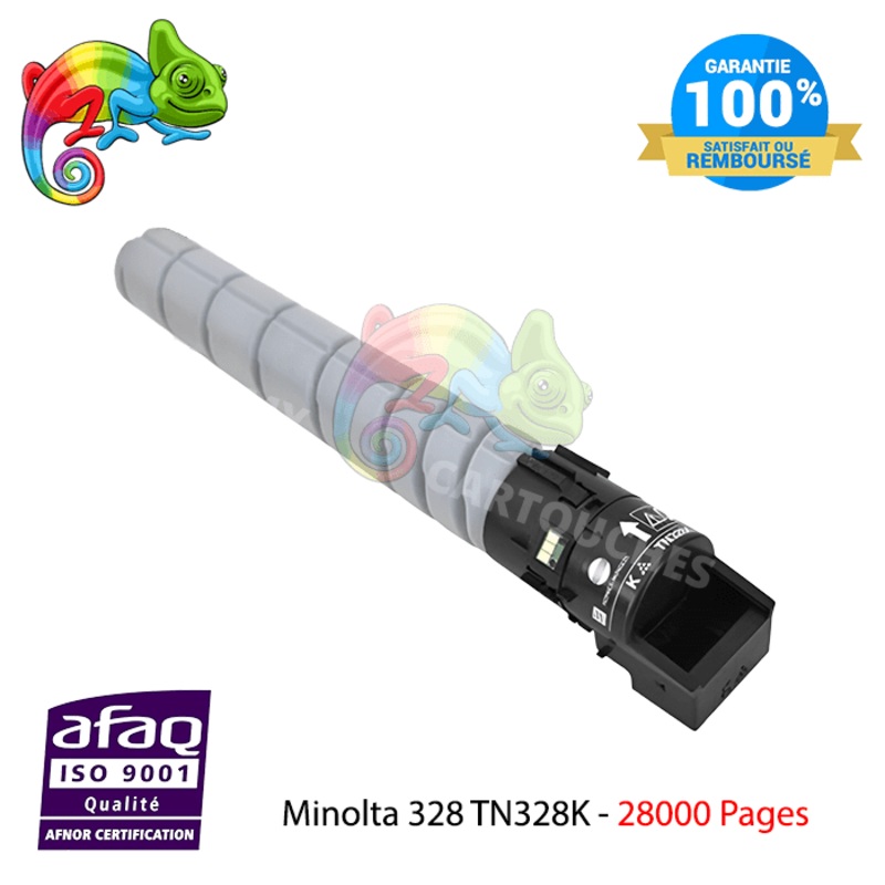 Toner Laser pour Konica Minolta TN328K (AAV8150) Black Compatible