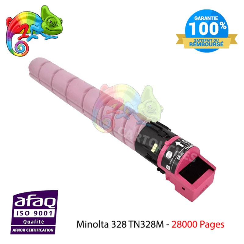 Toner Laser pour Konica Minolta TN328M (AAV8350) Magenta Compatible