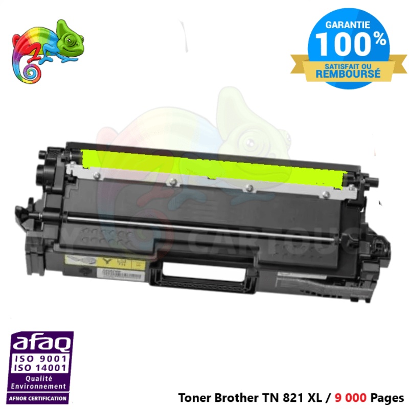Toner Laser Yellow Pour  Brother TN-821XL  Brother Compatible ( HL-L 9470 CDNT…. )