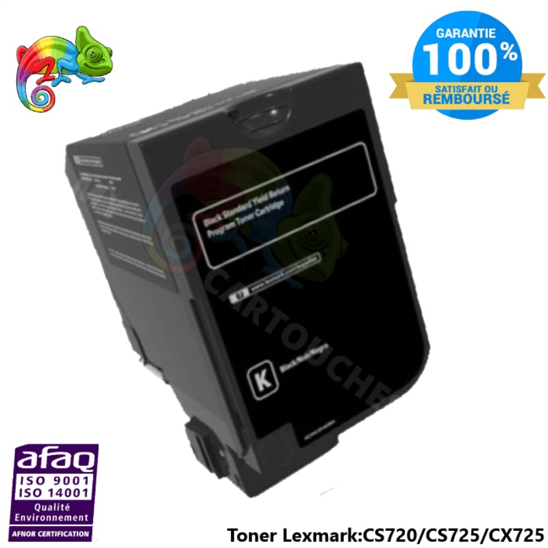 Toner Noir 74C2SK0 Compatible pour Lexmark CS720 / CS725 / CX725