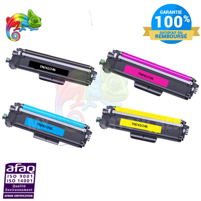 Pack de 4 Toners  Pour Brother TN 242  Compatible Brother