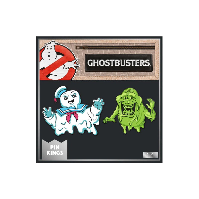 Pin Kings: Ghostbusters Enamel Pin Badge Set 1.4  Stay Puft & Slimer