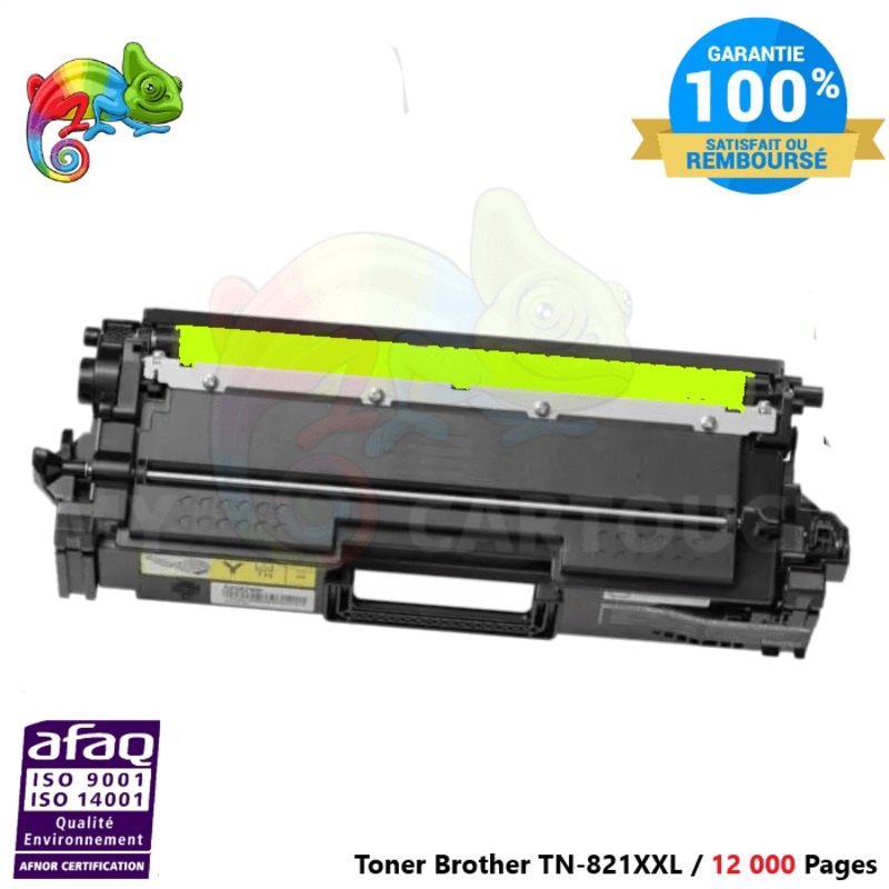 Toner Laser Yellow Pour  Brother TN-821 XXL  Brother Compatible ( HL-L 9470 CDNT…. )