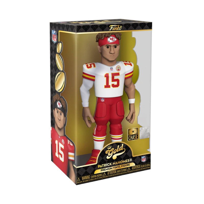 Funko Gold NFL Patrick Mahomes x Kansas City Chiefs White Uniform Chase 12 Inch Vinyl Figure