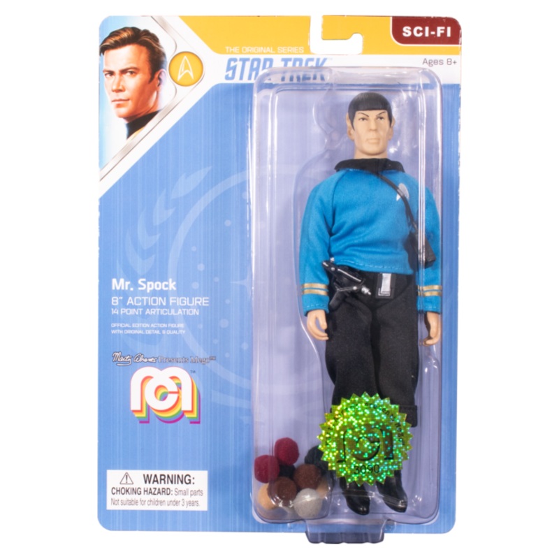 Mego Star Trek – Mr. Spock – Blue Shirt and Tribbles 8 Inch Action Figure