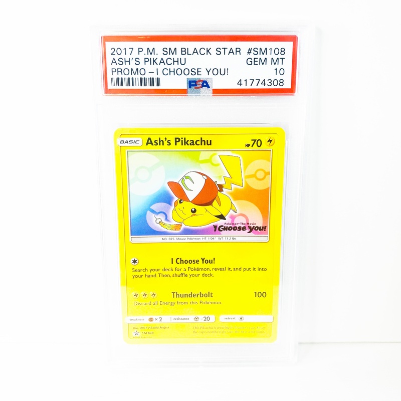 Pokemon Ash’s Pikachu Promo I Choose You! PSA 10 SM108