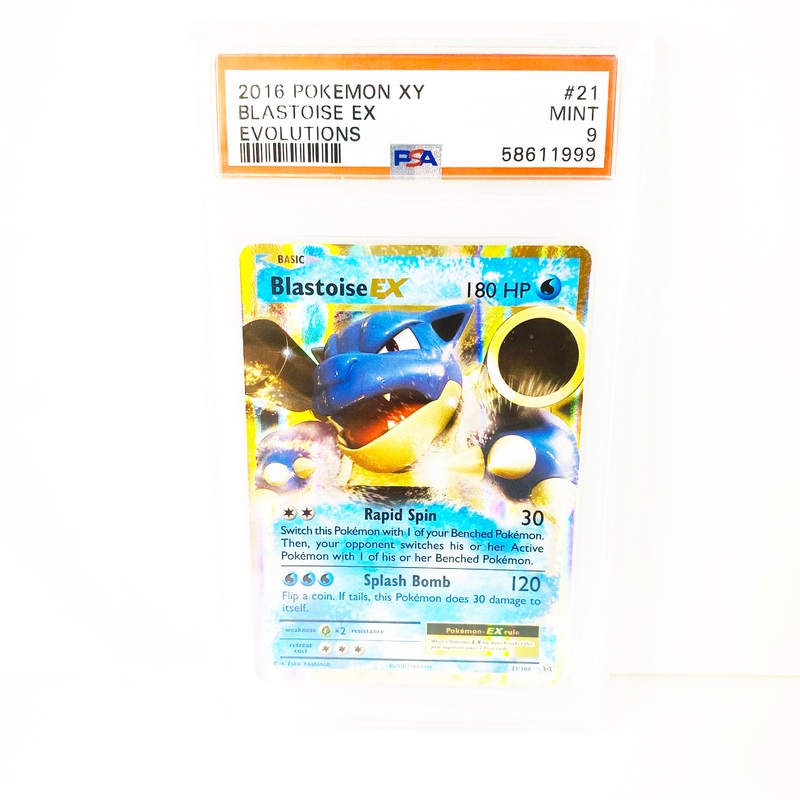 Pokemon Blastoise EX Evolutions PSA 9
