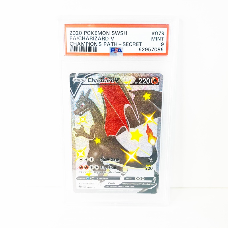 Pokemon Charizard Champion’s Path Secret PSA 9