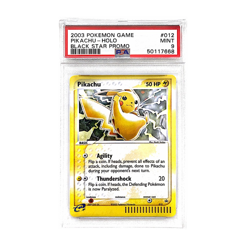 Pokemon Pikachu Black Star Promo Holo PSA 9 #12