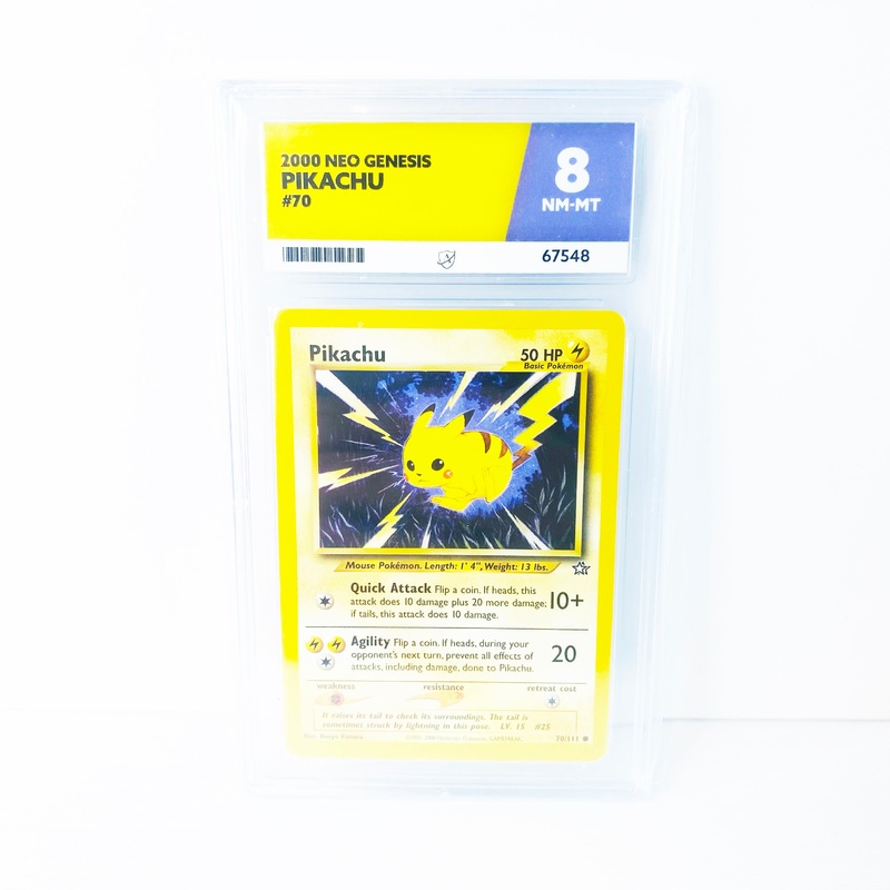 Pokemon Pikachu Neo Genesis ACE Grading 8