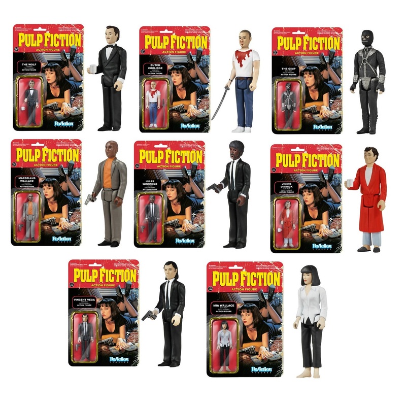 Pulp Fiction ReAction Figures Tarantino Full Set of 8 Action Figures Funko