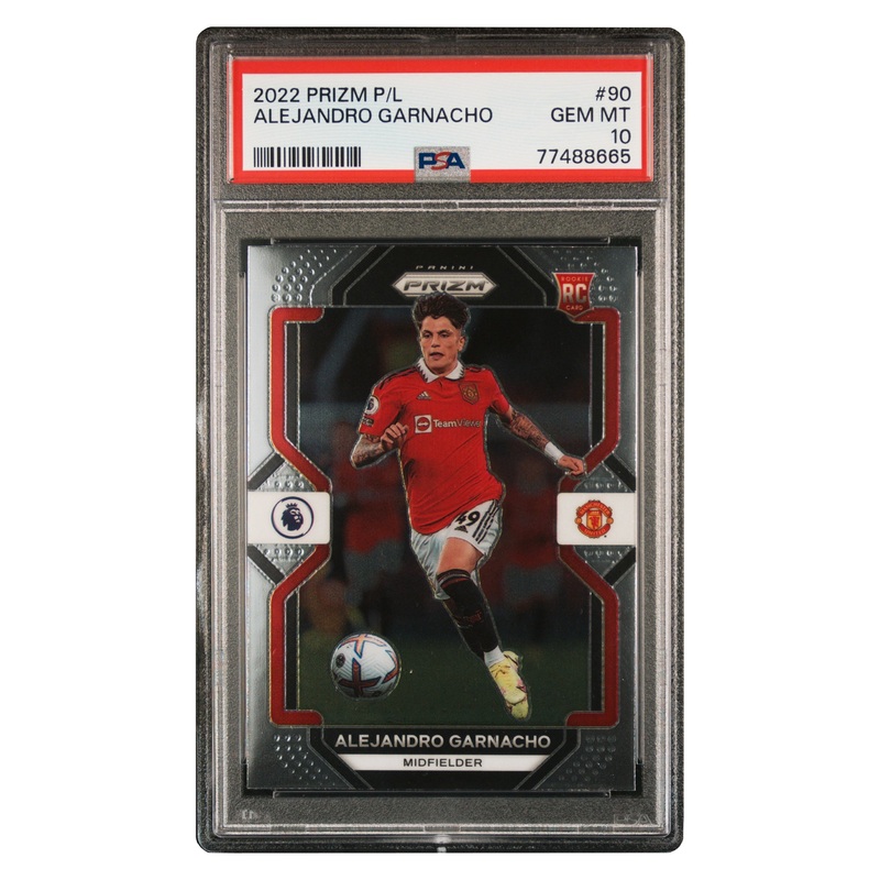 Alejandro Garnacho Manchester United Panini Prizm PSA 10