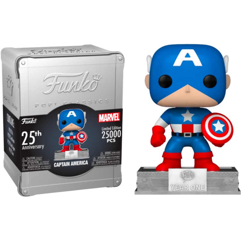 Funko POP The Avengers Captain America 25th Anniversary Classics Fall Exclusive Vinyl Figure