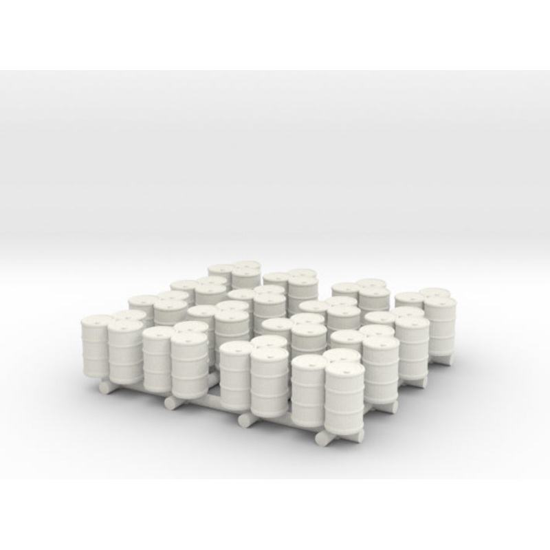 1/285 3D Printed Oil Drums (x16)