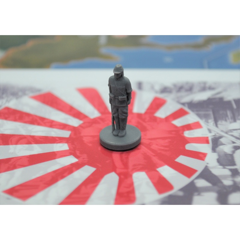1/72 3D Printed Japanese Infantry with Cap (x15)