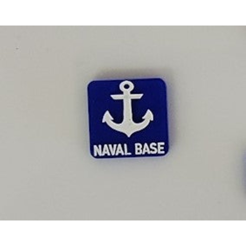 .75 Large Naval Base Marker with White Acrylic In-Fill (x10)